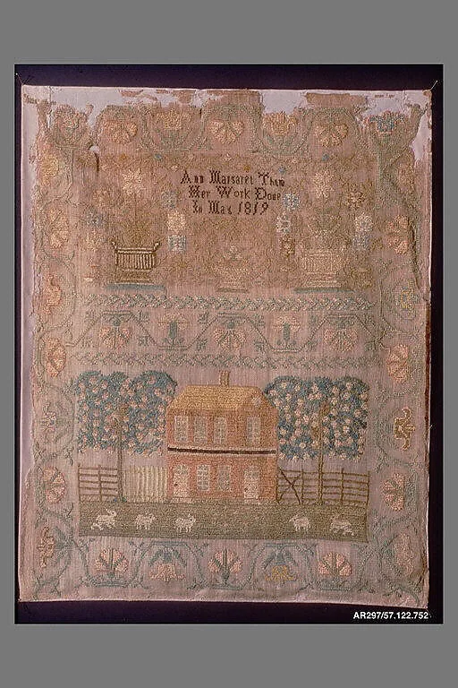 Embroidered sampler — Ann Margaret Thum