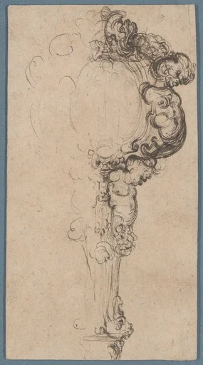 Design for a Hand Mirror or Fan Handle