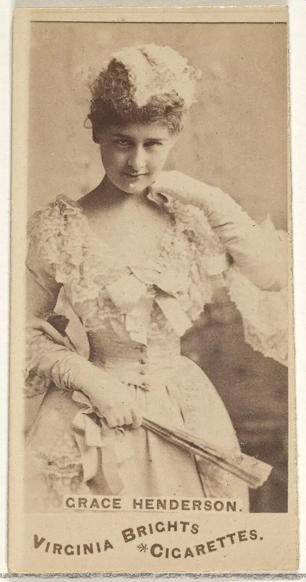 Grace Henderson, from the Actors and Actresses series (N45, Type 1) for Virginia Brights Cigarettes — Allen & Ginter