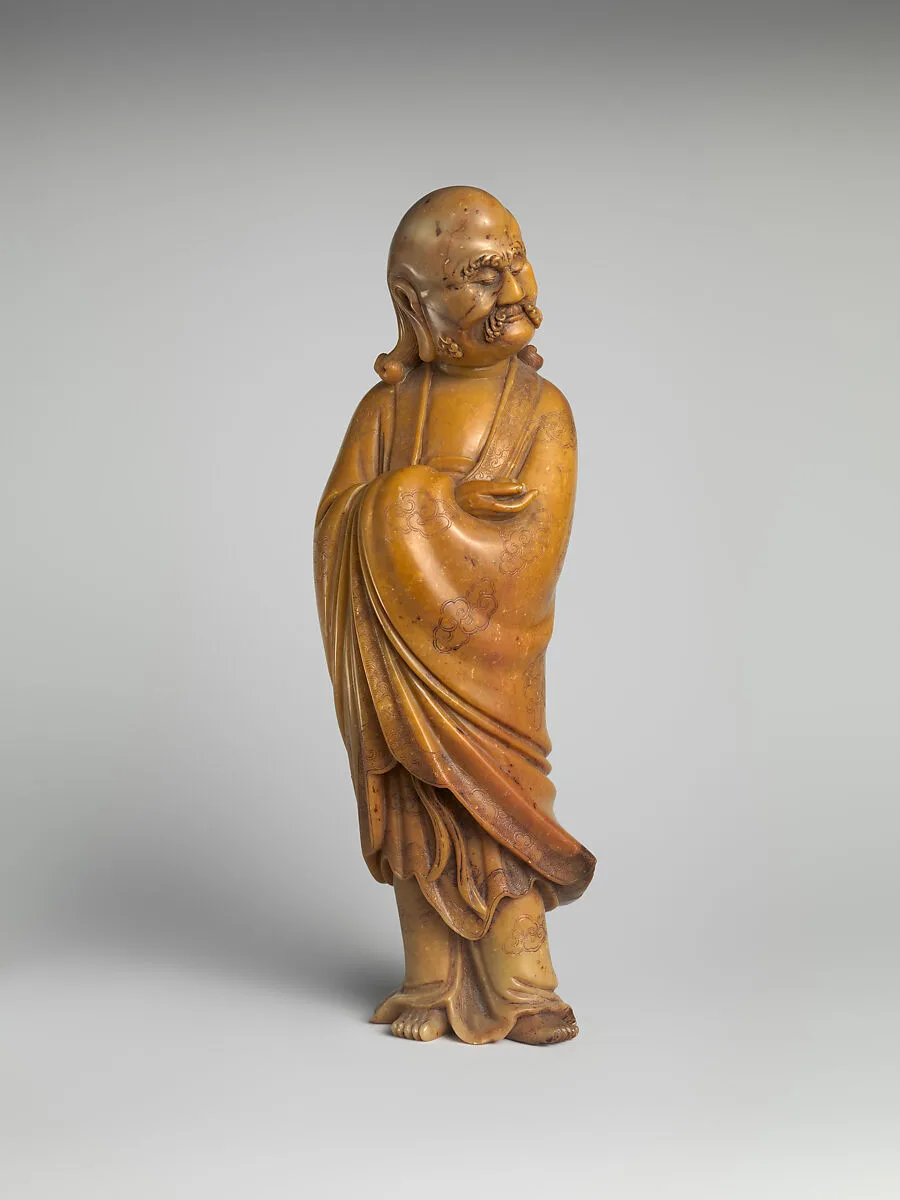 清 壽山石雕達摩像|Bodhidharma — Unknown