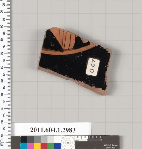 Terracotta fragment of a kylix (drinking cup)