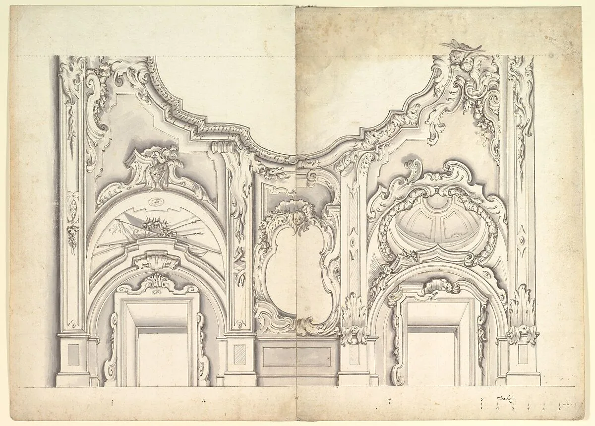 Two Alternate Designs for the Vault of a Chapel with the instruments of the Passion — Anonymous, Italian, Piedmontese, 18th century