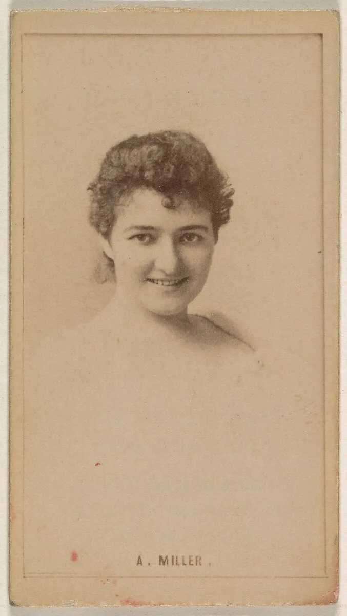 Agnes Miller, from the Actresses series (N245) issued by Kinney Brothers to promote Sweet Caporal Cigarettes — Kinney Brothers Tobacco Company