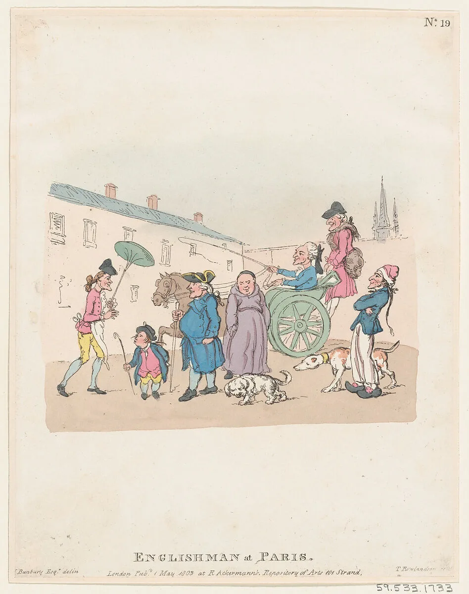 Englishman at Paris — Thomas Rowlandson|Rudolph Ackermann, London|Henry William Bunbury