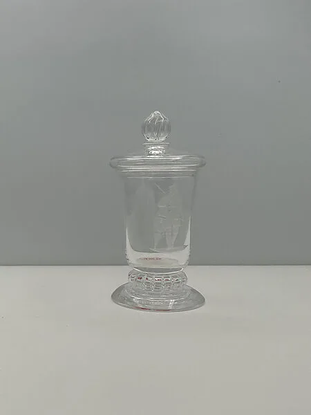 "The Trapper" Cigarette Urn — Corning Glass Works, Steuben Division|Sidney Biehler Waugh