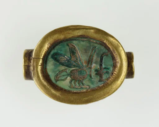 Scarab Set in a Ring Bezel