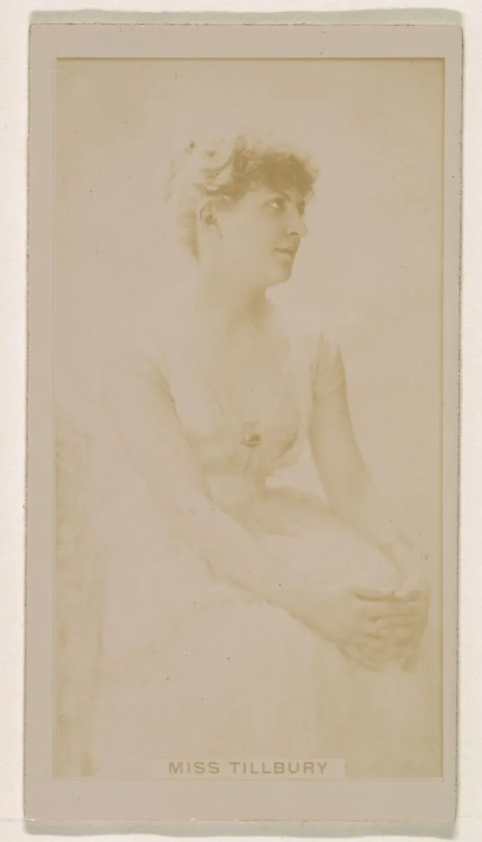 Miss Tillbury, from the Actresses series (N245) issued by Kinney Brothers to promote Sweet Caporal Cigarettes — Kinney Brothers Tobacco Company