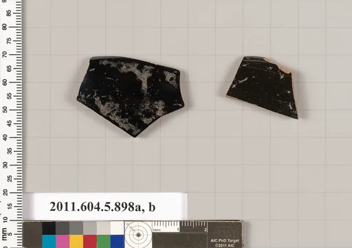 Terracotta fragments of kylikes (drinking cups)