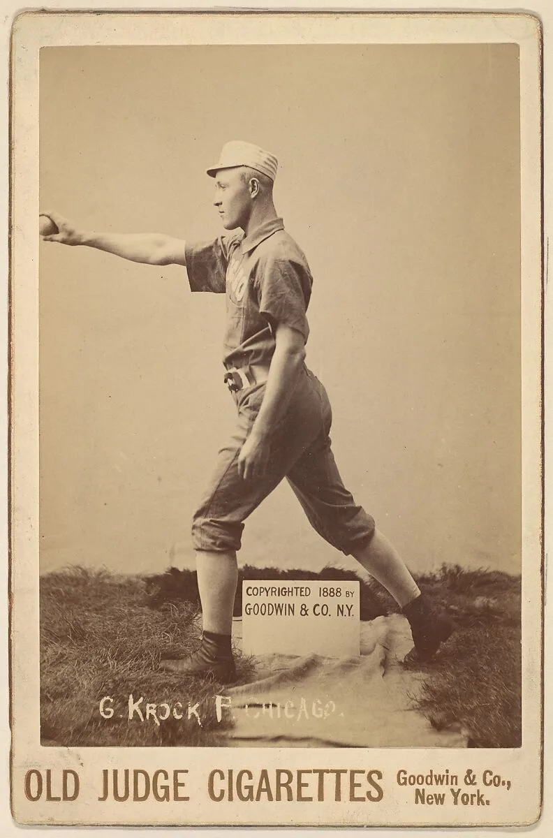 Gus Krock, Pitcher, Chicago, from the series Old Judge Cigarettes — Goodwin & Company