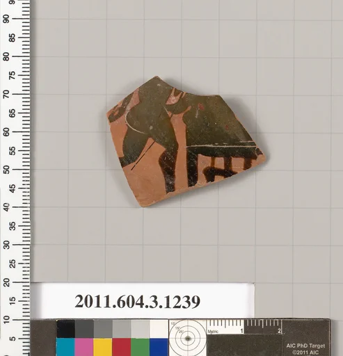 Terracotta fragment of a kyathos (cup-shaped ladle)