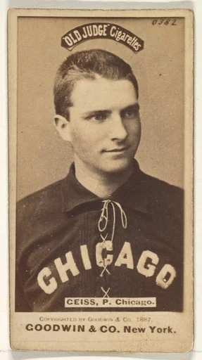 Ceiss, Pitcher, Chicago, from the Old Judge series (N172) for Old Judge Cigarettes
