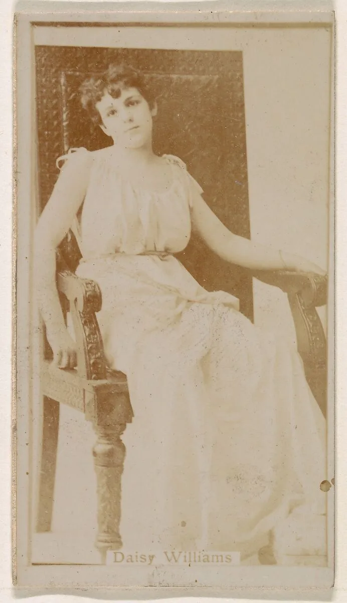Daisy Williams, from the Actresses series (N245) issued by Kinney Brothers to promote Sweet Caporal Cigarettes — Kinney Brothers Tobacco Company
