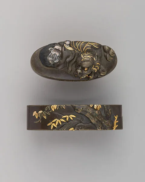 Sword-Hilt Collar and Pommel (Fuchigashira) — Unknown