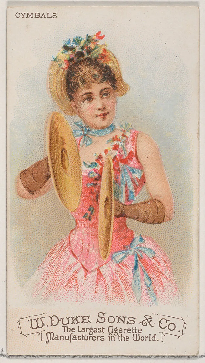 Cymbals, from the Musical Instruments series (N82) for Duke brand cigarettes — W. Duke, Sons & Co.|Schumacher & Ettlinger