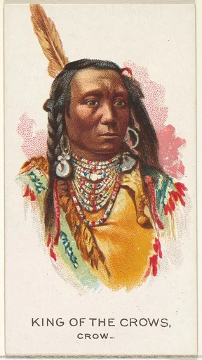 King of the Crows, Crow, from the American Indian Chiefs series (N2) for Allen & Ginter Cigarettes Brands