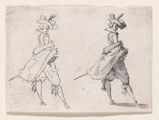 Reverse Copy of Le Gentilhomme au Manteau Posé sur la Hanche (Gentleman with his Mantle on his Hip), from "Les Caprices" Series A, The Florence Set