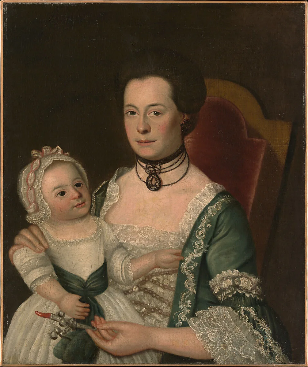 Mrs. Jacob Hurd and Child — William Johnston|John Singleton Copley