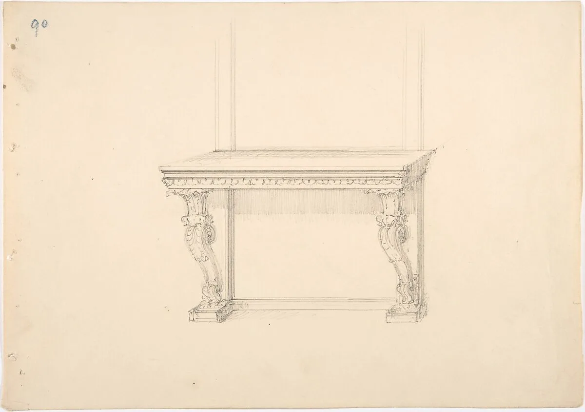 Design for a Pier Table — Anonymous, British, 19th century