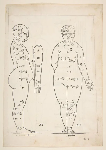 Illustration from Dürers Vier Bucher von Menslicher Proportion, Nuremberg, 1528