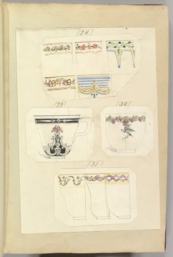 Ten Designs for Decorated Cups, including Osborne Pattern