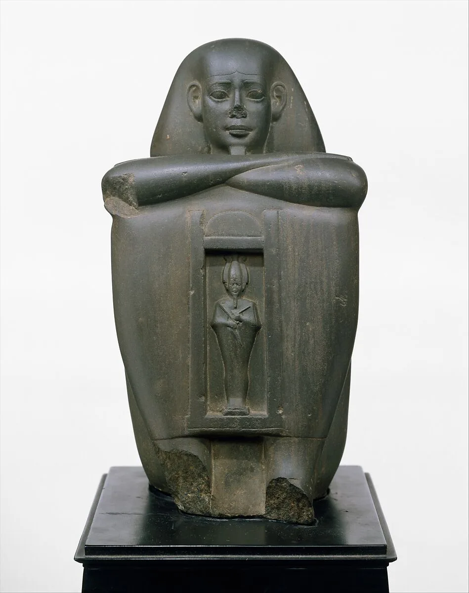 Naophorous Block Statue of a Governor of Sais, Psamtikseneb — Unknown