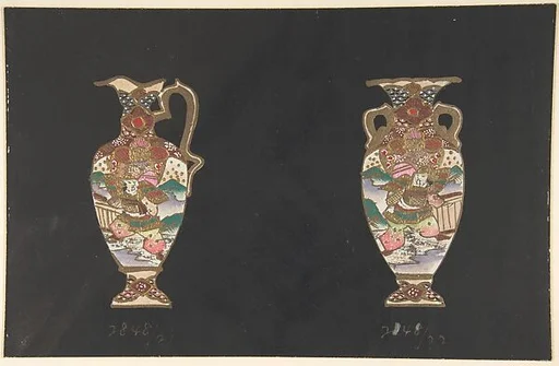 European porcelain designs in Japanese style