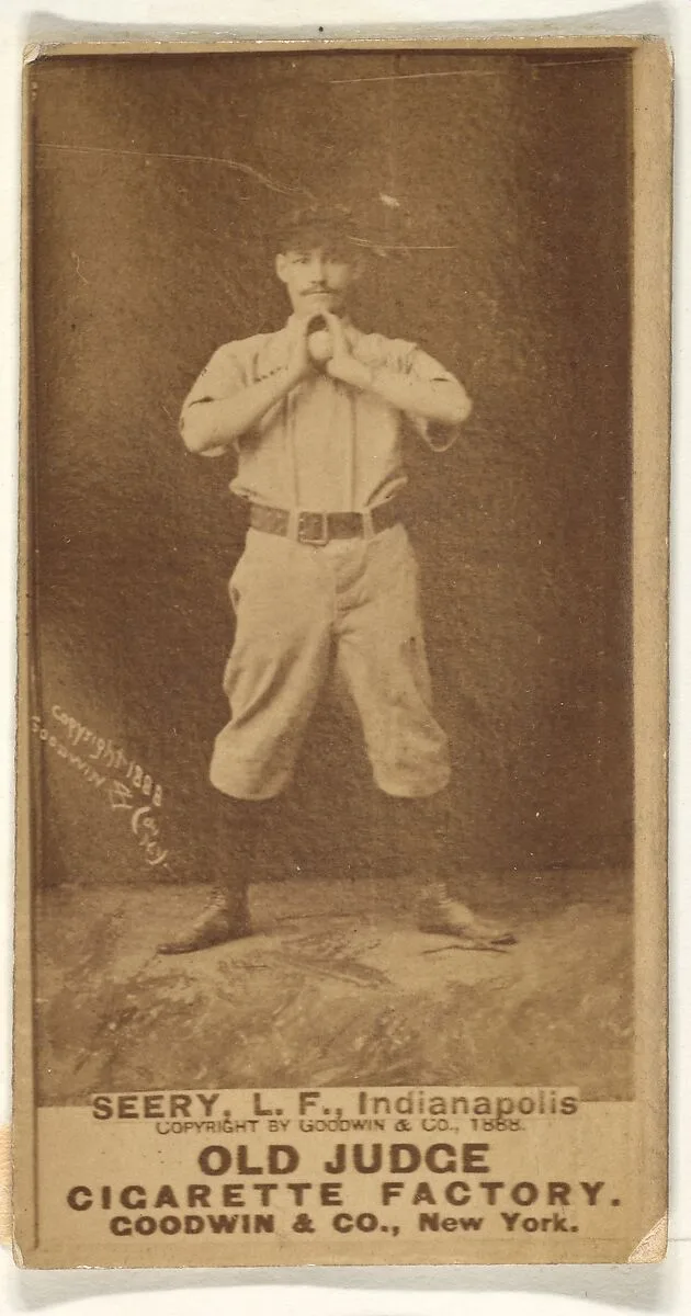 Seery, Left Field, Indianapolis, from the Old Judge series (N172) for Old Judge Cigarettes — Goodwin & Company