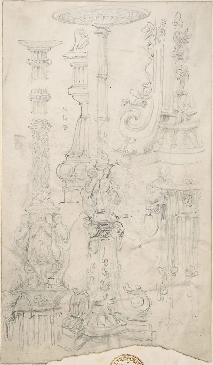 Ornamental Column Designs — Anonymous, British, 19th century