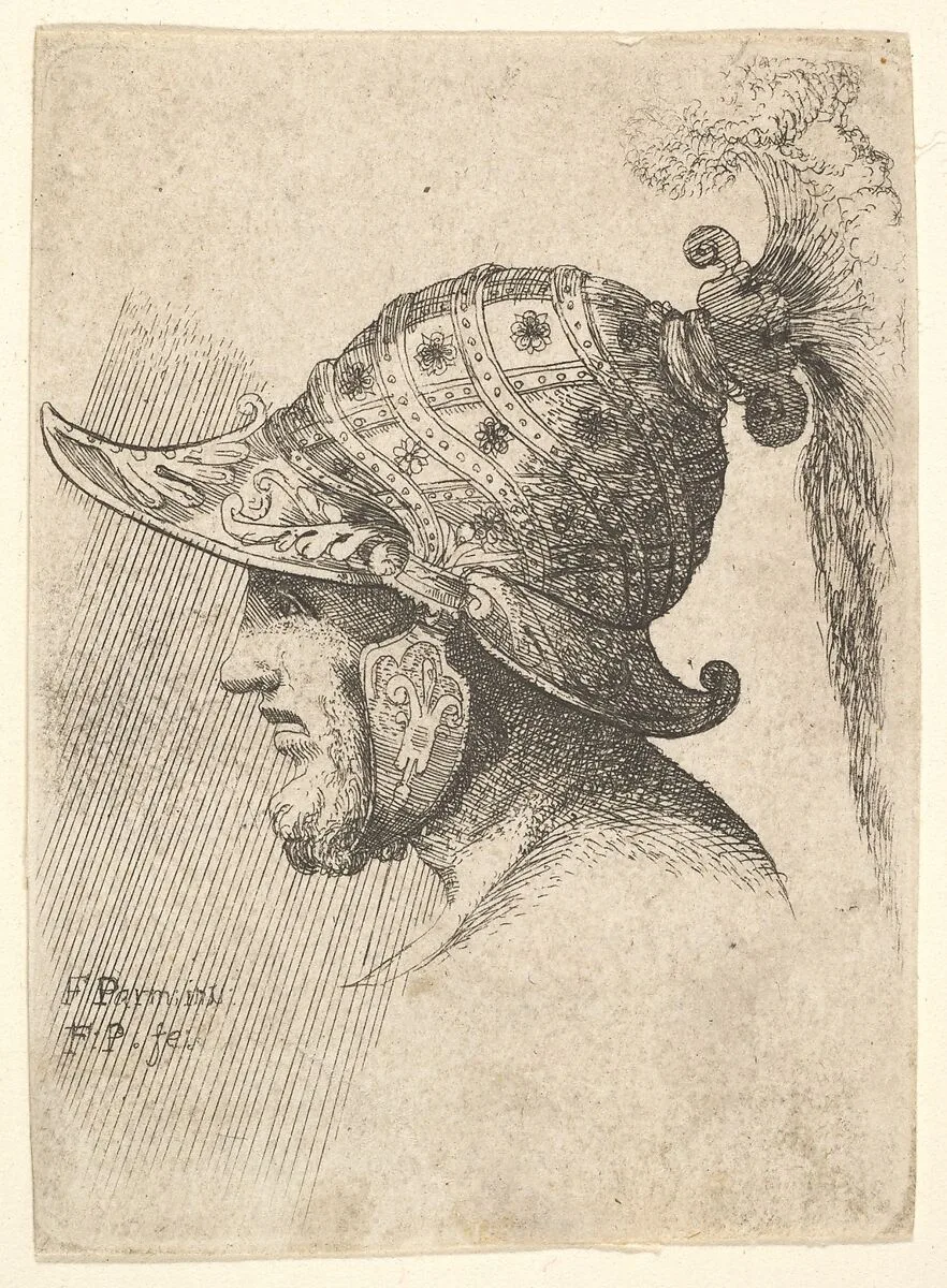 Helmeted head — Wenceslaus Hollar|Parmigianino (Girolamo Francesco Maria Mazzola)|Francis Place