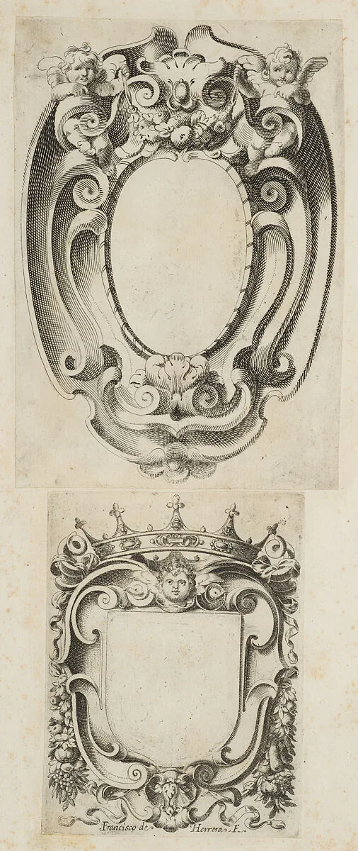 Various Cartouche Designs — Francisco Herrera, the Younger ("El Mozo")
