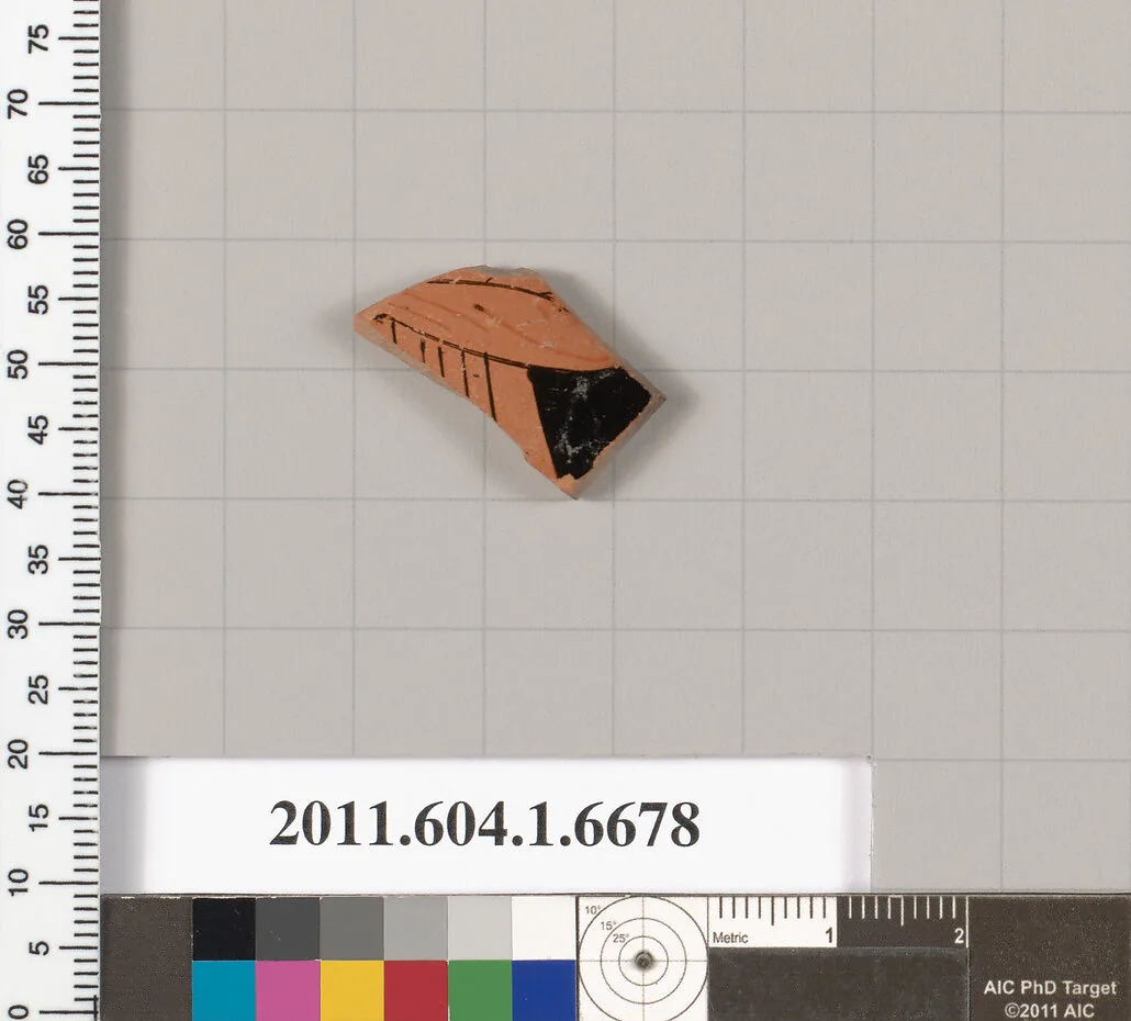 Terracotta fragment of a kylix (drinking cup) — Unknown