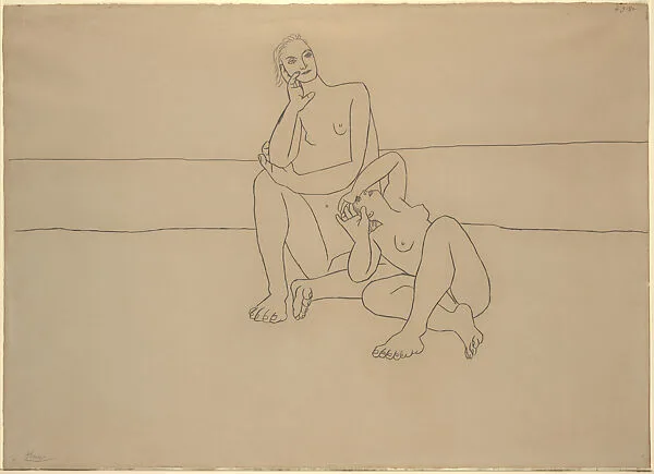 Two Bathers Seated by the Shore — Pablo Picasso