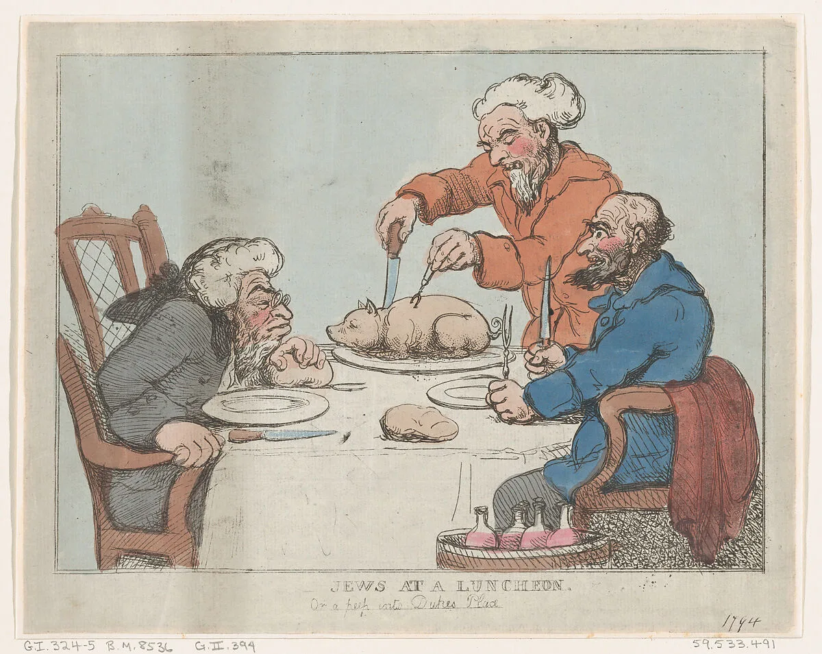 Jews at a Luncheon — Thomas Rowlandson