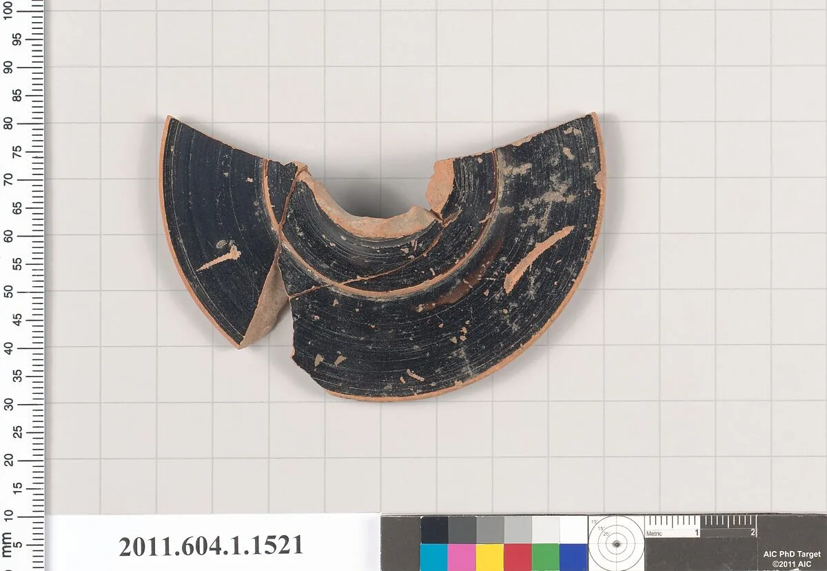 Terracotta fragment of a kylix (drinking cup) — Unknown
