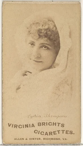 Lydia Thompson, from the Actors and Actresses series (N45, Type 1) for Virginia Brights Cigarettes