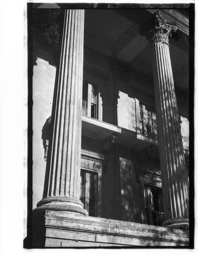 [Façade Detail of Belle Grove Plantation House, White Castle, Louisiana]