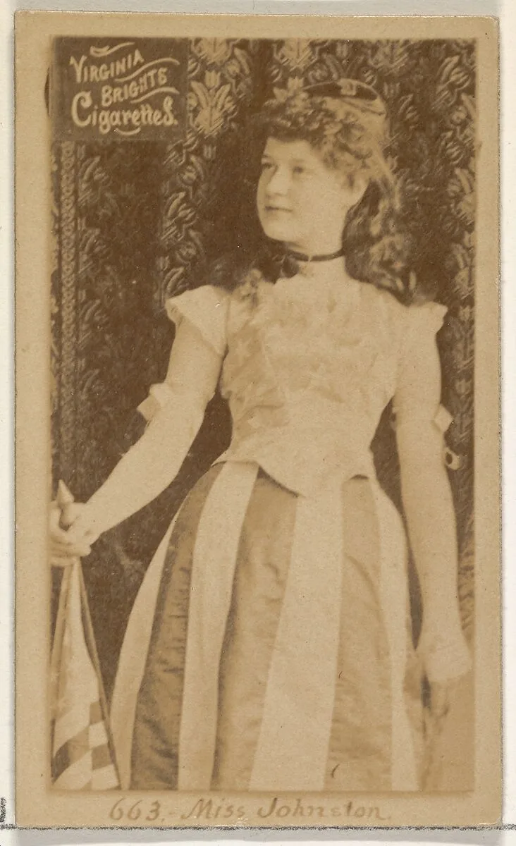 Card 663, Miss Johnston, from the Actors and Actresses series (N45, Type 2) for Virginia Brights Cigarettes — Allen & Ginter