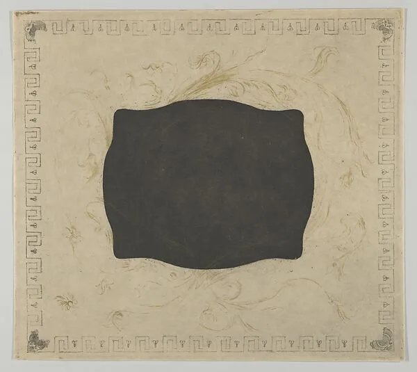 Scarab. Grecian Key and Fly Pattern Mount — Théodore Roussel