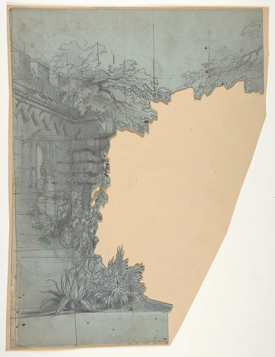 Design for a Stage Set at the Opéra, Paris — Eugène Cicéri
