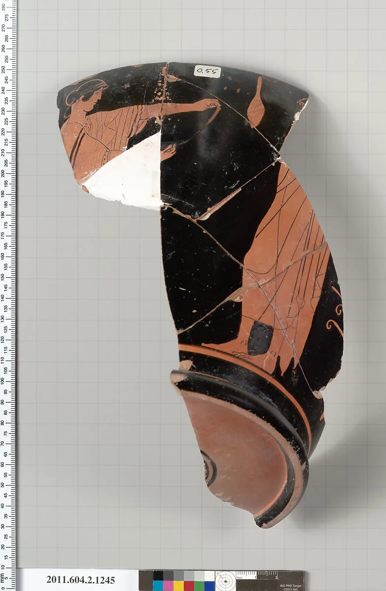 Terracotta fragment of a skyphos (deep drinking cup) — Unknown