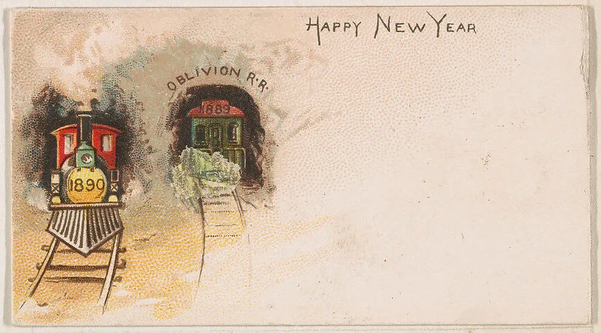 Happy New Year, from the New Years 1890 series (N227) issued by Kinney Bros. — Kinney Brothers Tobacco Company