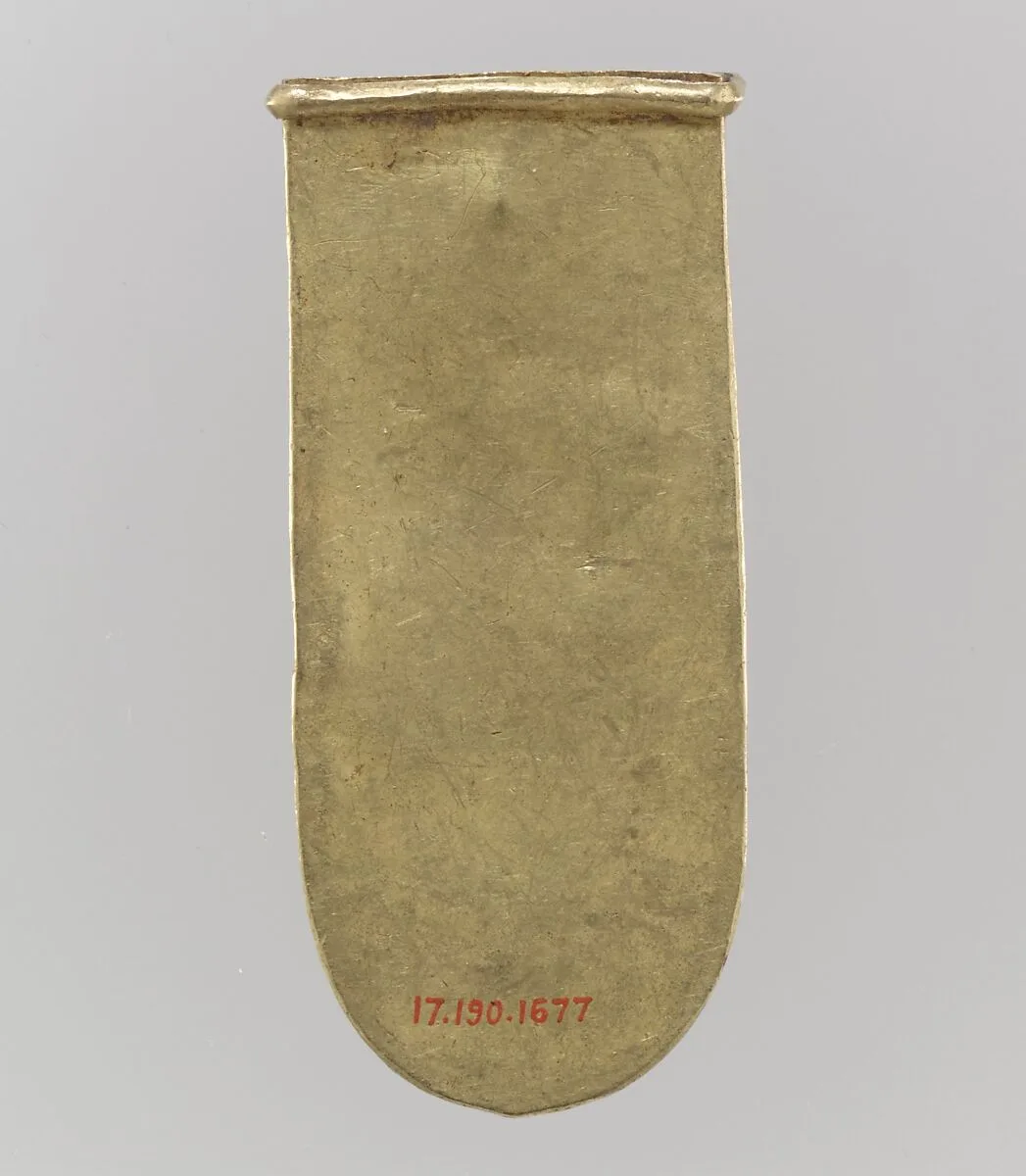 Gold Strap End (Unfinished) — Unknown