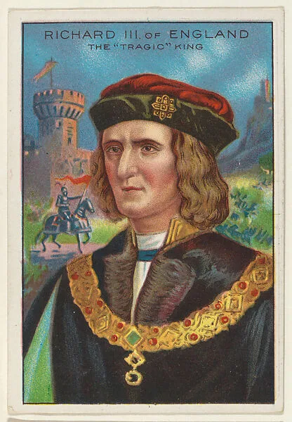 Richard III of England, The "Tragic" King, from the "Heroes of History" series (T68), issued with Miners Extra Smoking Tobacco, Natural Leaf Scrap, and Royal Bengals Little Cigars — Royal Bengals Little Cigars|Richard III