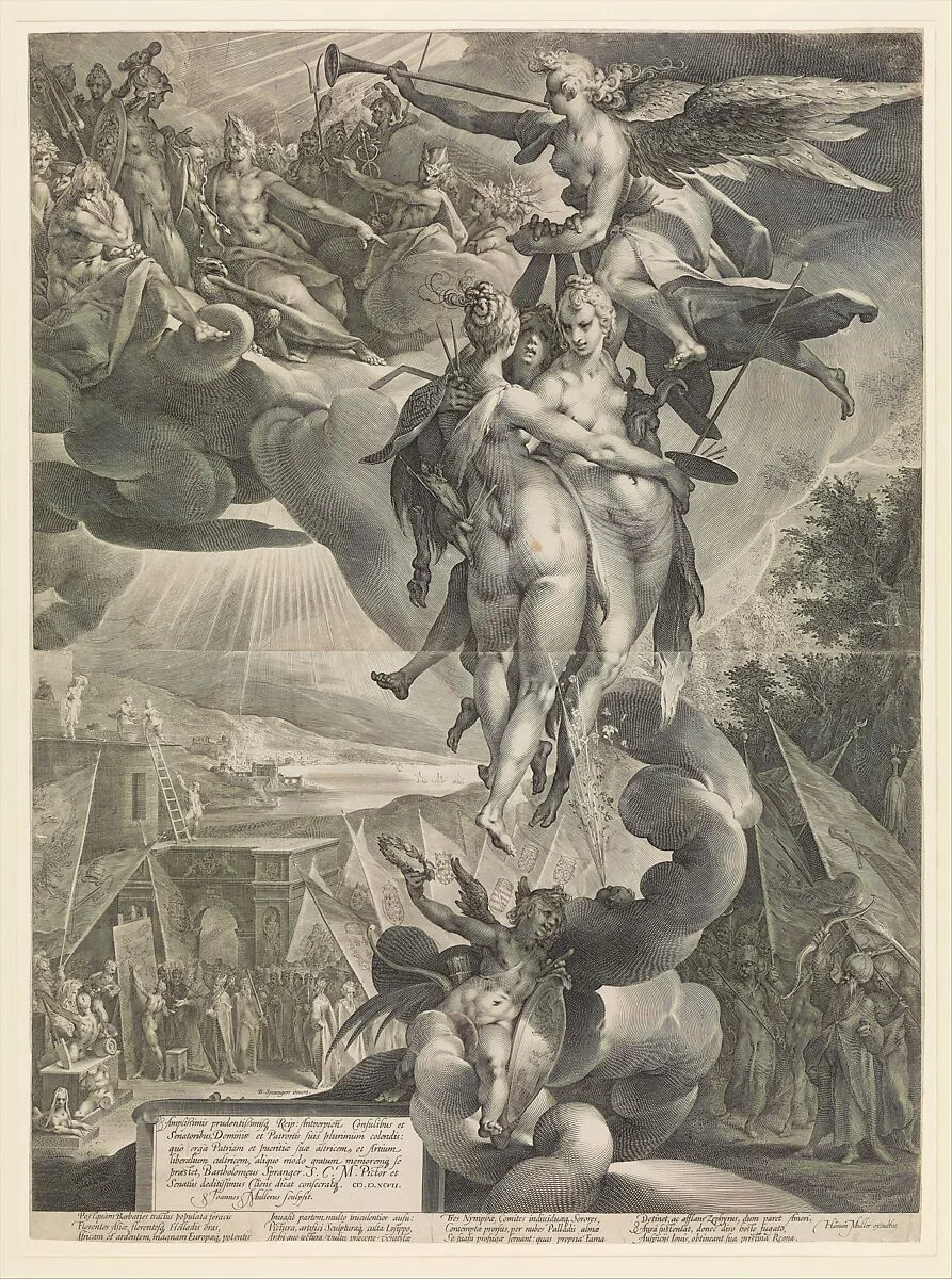 Apotheosis of the Arts — Bartholomeus Spranger|Jan Muller|Harmen Jansz. Muller