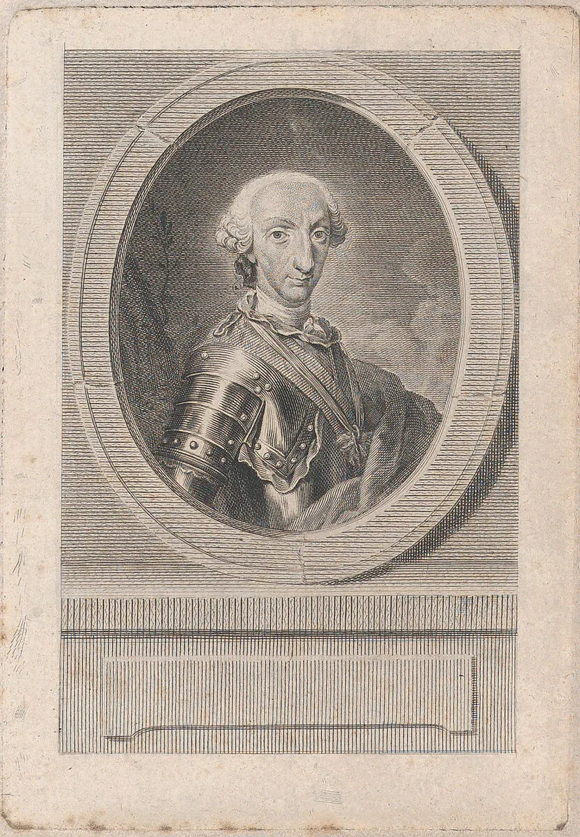 Portrait of Charles III, half length within a roundel — Manuel Salvador Carmona