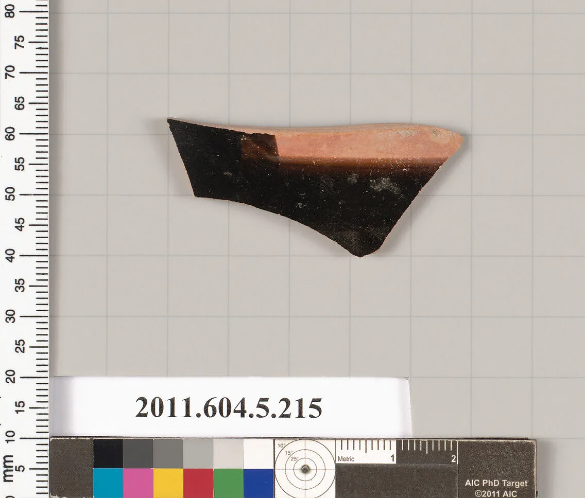 Terracotta fragment of a kylix (drinking cup) — Unknown