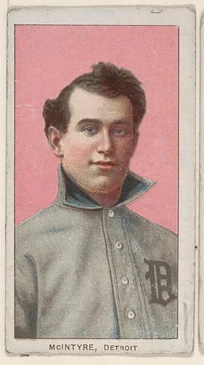McIntyre, Detroit, American League, from the White Border series (T206) for the American Tobacco Company