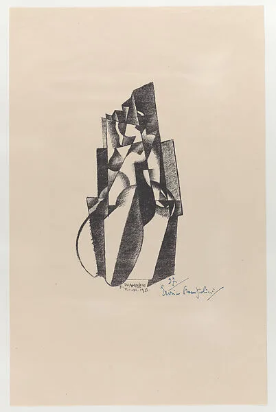 Figurative Motif; from 'Die Bauhaus Mappen: Neue Europäische Graphik IV. Vierte Mappe: Italienische und Russische Kuenstler.' — Enrico Prampolini|Staatliches Bauhaus, Weimar|Müller Co. Verlag, Potsdam