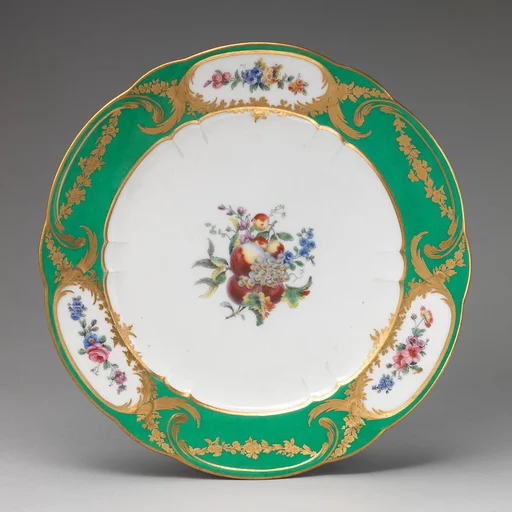 Plate (assiette à palmes) (1 of 102) (part of a service)