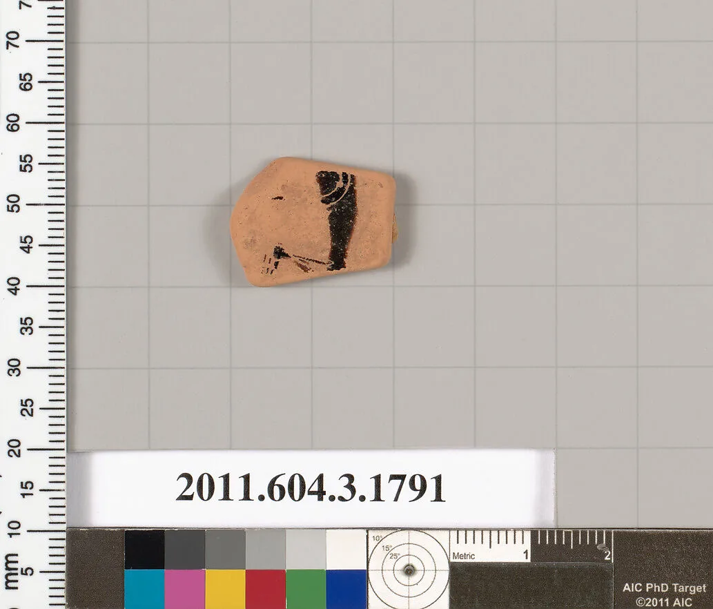 Terracotta fragment of a kylix: Lip cup (drinking cup) — Unknown